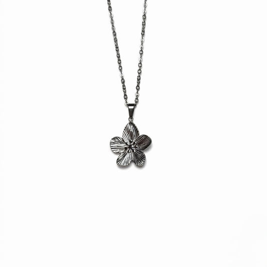 Hibiscus Necklace- Silver