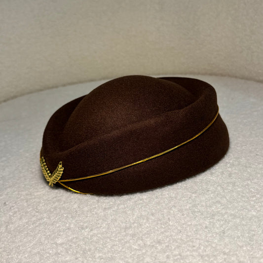 The Stewardess Hat Dark Brown