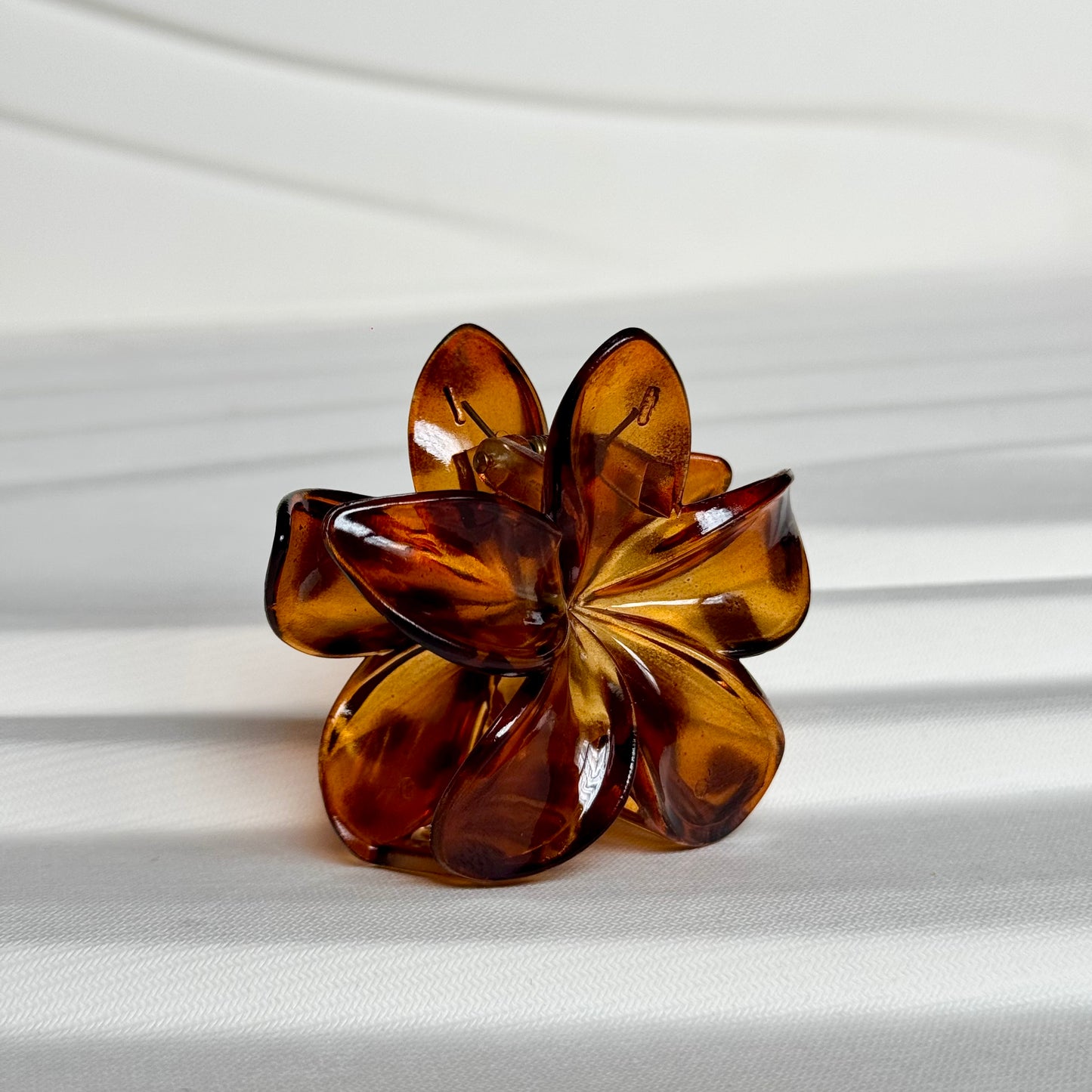 Leopard Print Flower Claw Clip