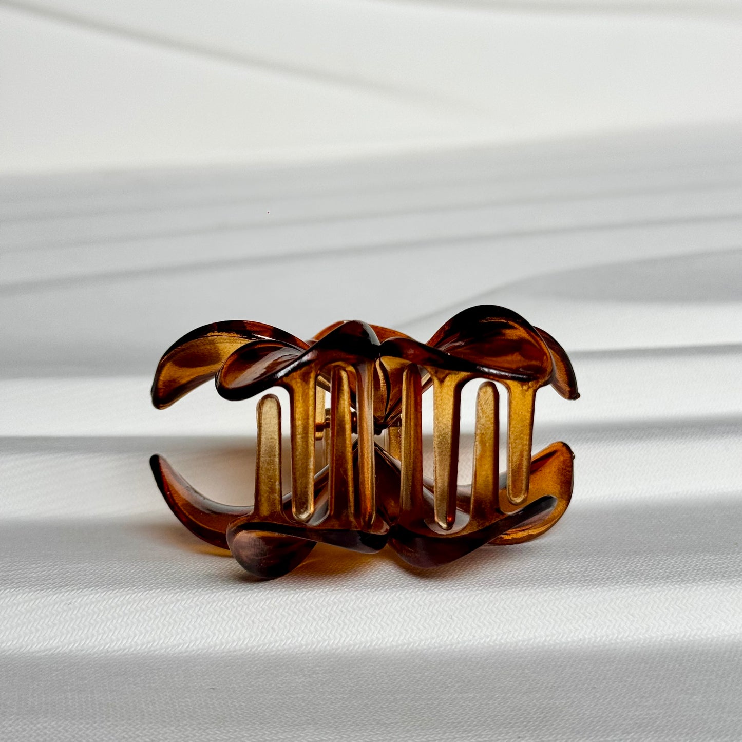 Leopard Print Flower Claw Clip