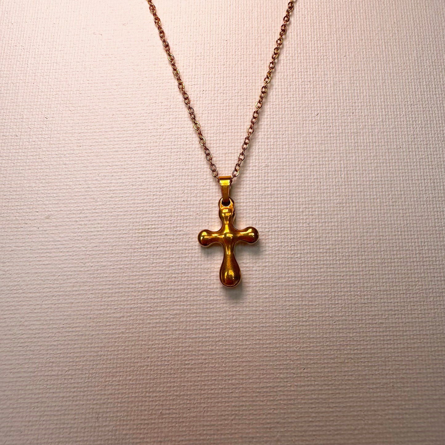 Cross Me Necklace -Gold