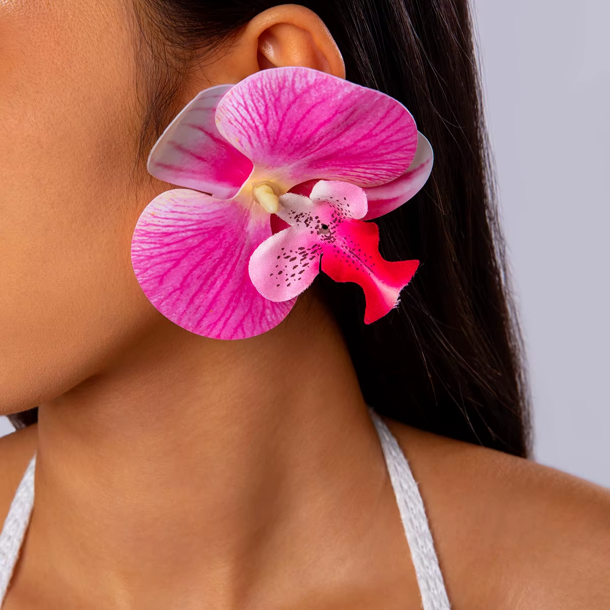 Orchid Flower Earrings