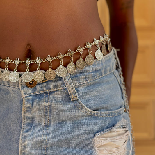 Coin Tassel Waist Chain Belt