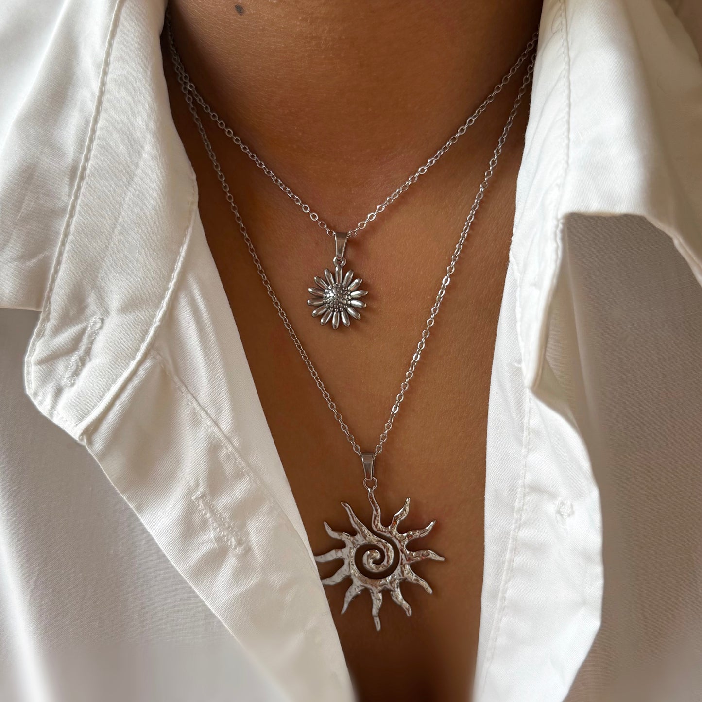 Sol Necklace- Silver