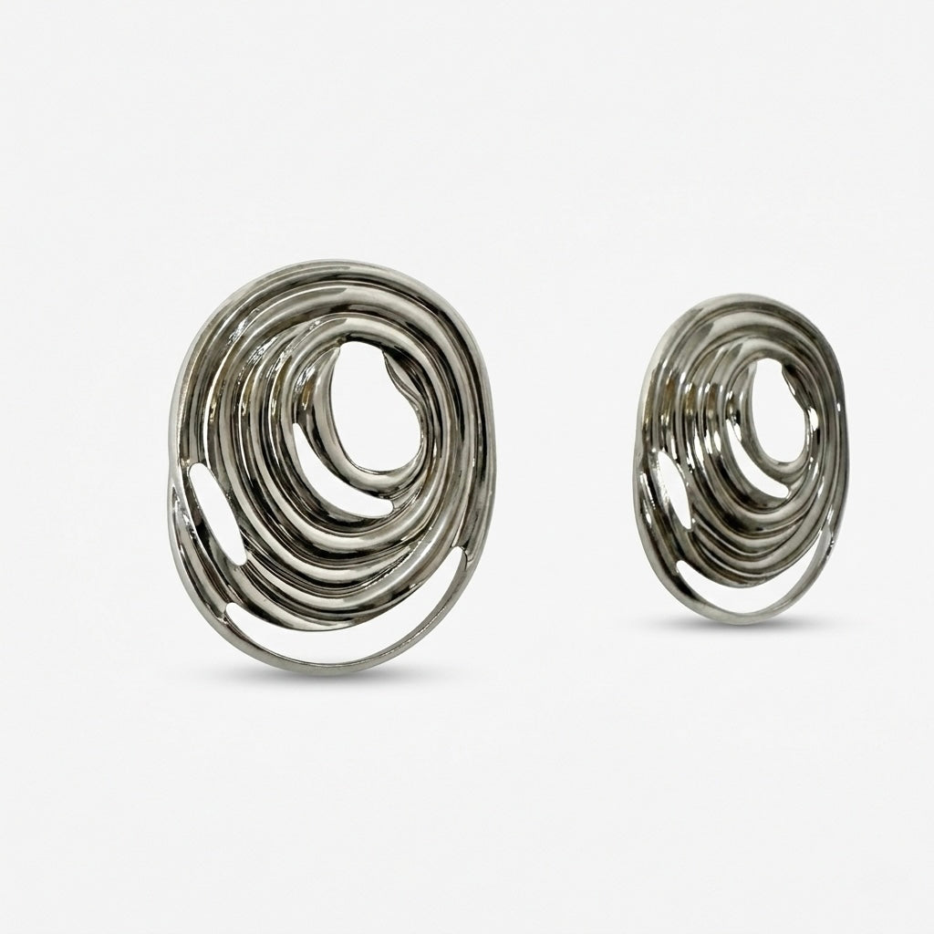 Vortex Earrings Silver
