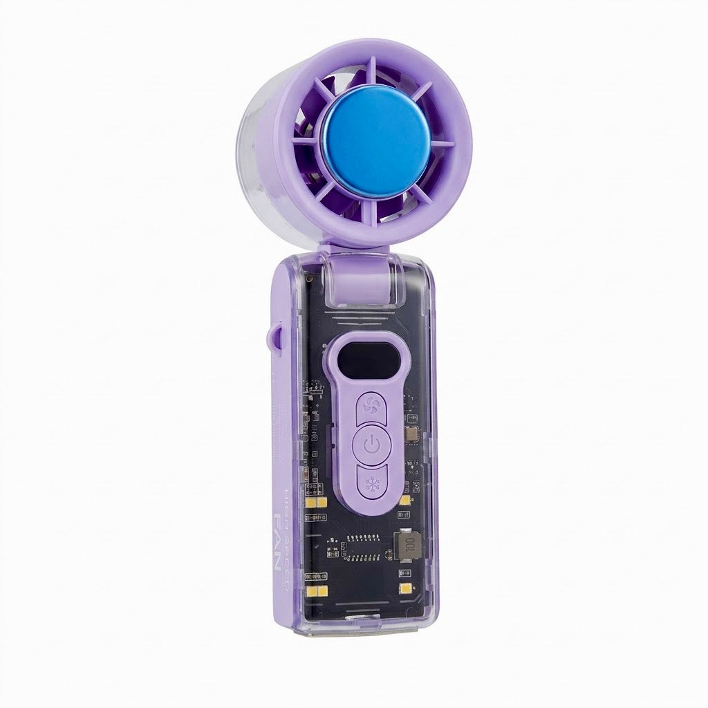 Purple Ice Hand Fan (With Flashlight)