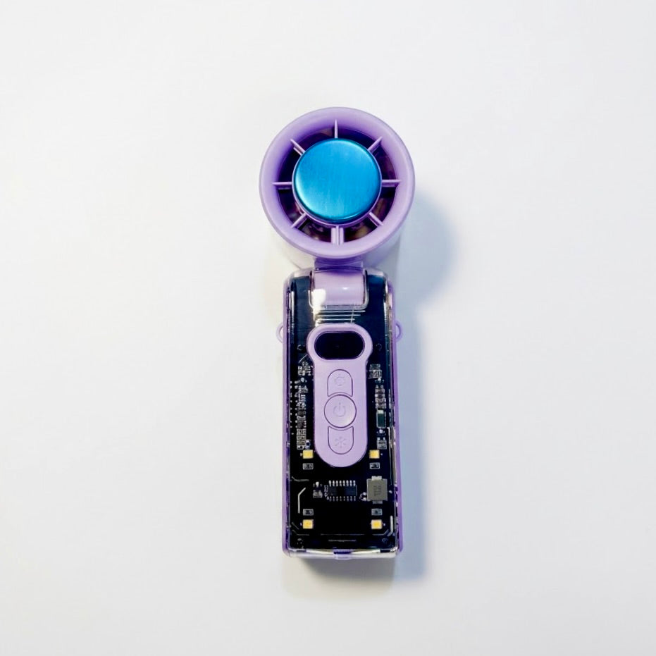 Purple Ice Hand Fan (With Flashlight)