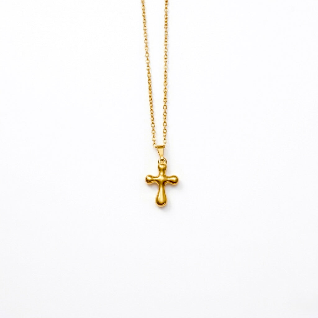 Cross Me Necklace -Gold