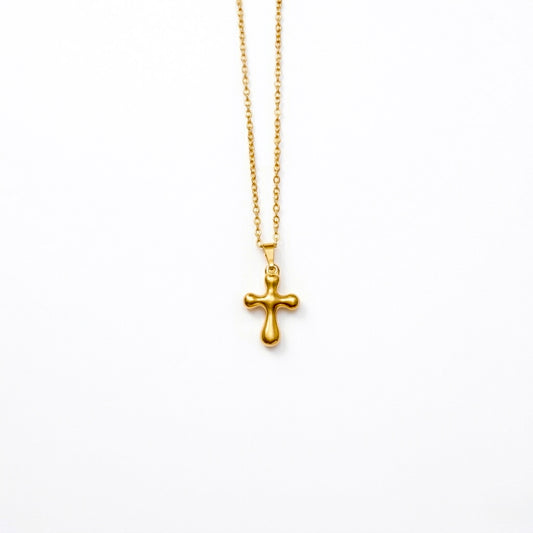 Cross Me Necklace -Gold