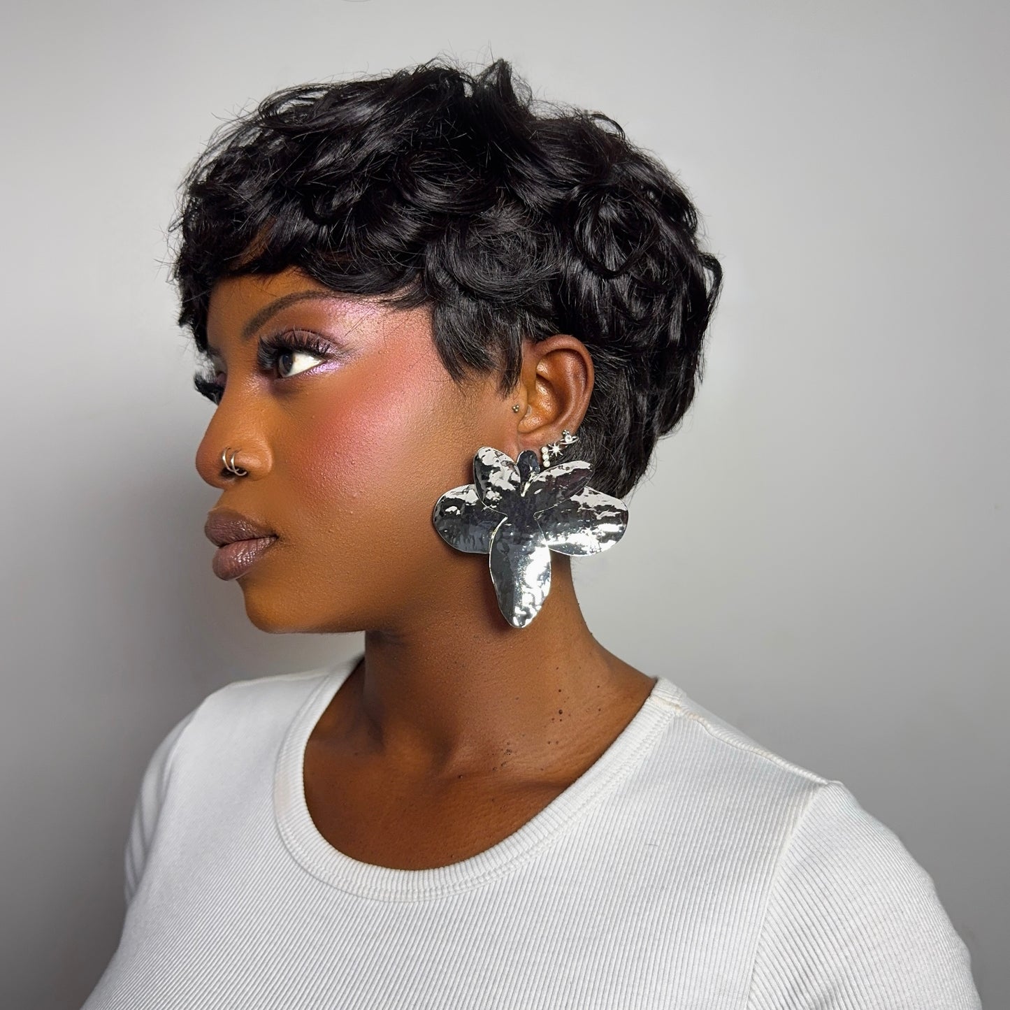 Petal Rebel Earrings Silver