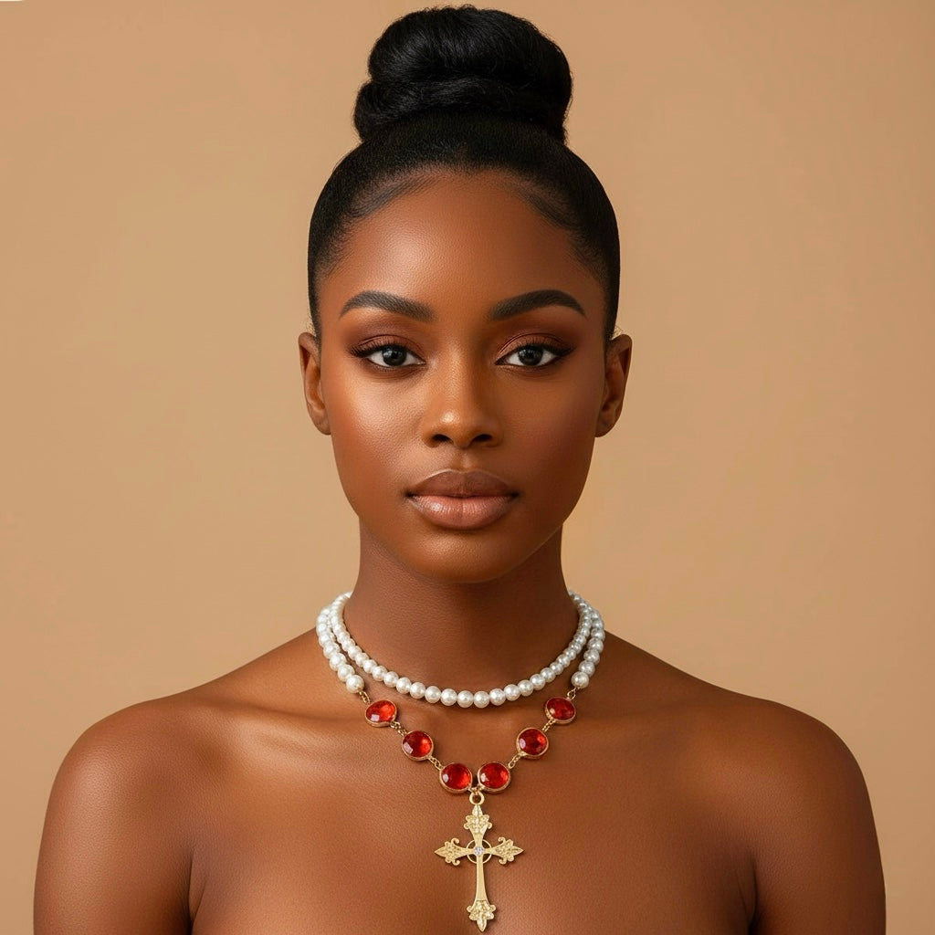 Adrienne Pearl Necklace Set