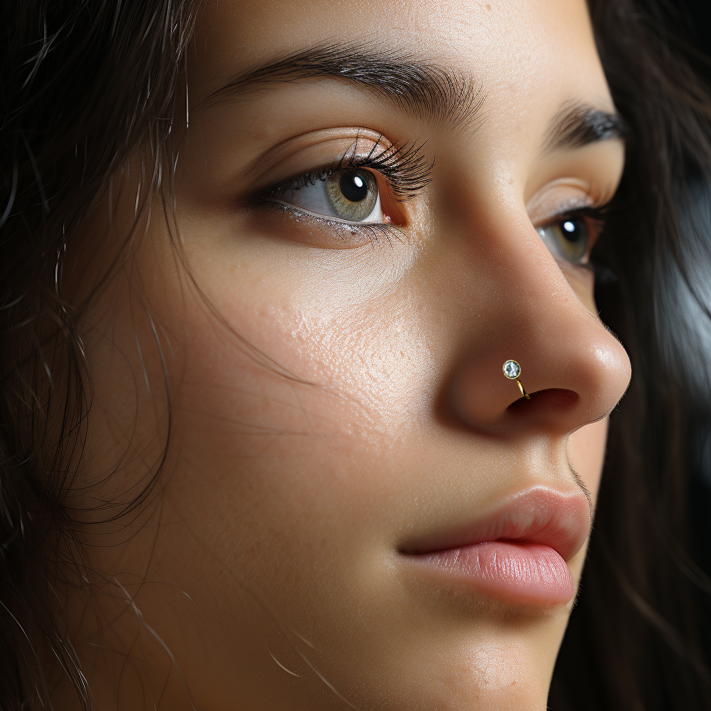 Round Ice Clip On Nose Ring