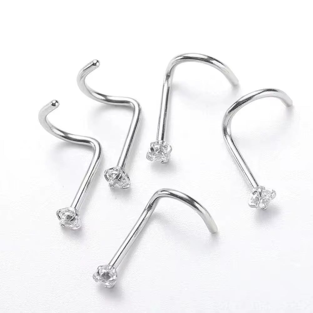 Ice Nose Stud- S Shape 1mm