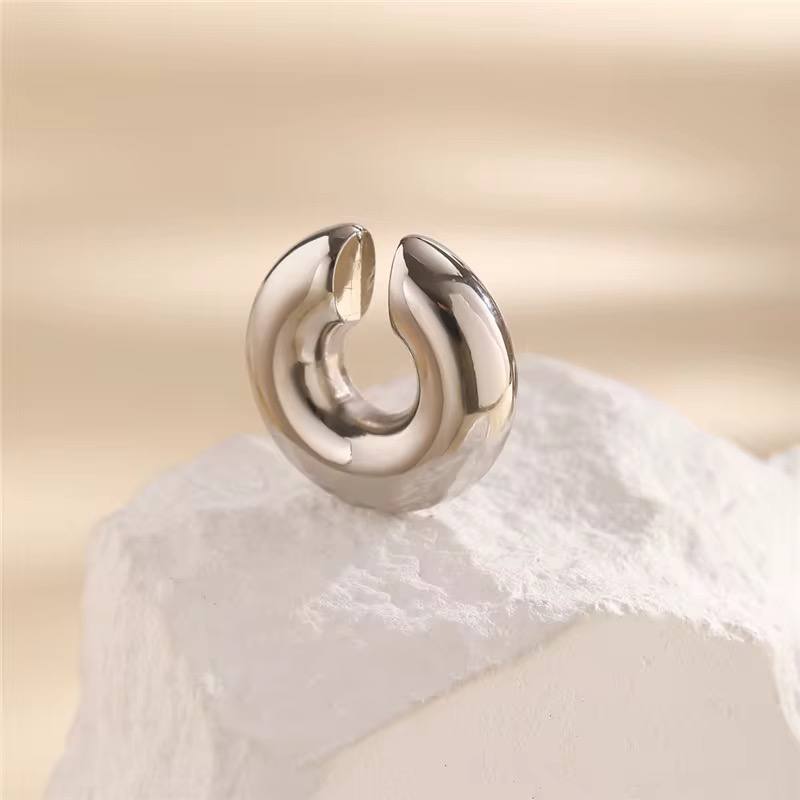 Silver Chunky Ear Cuff