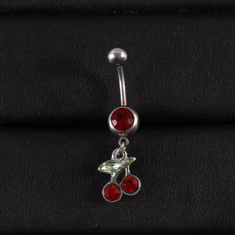 Cherry Belly Ring