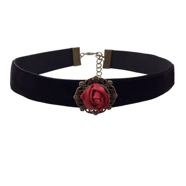 Vintage Rose Choker - Queenlybypinupqueens Default Title